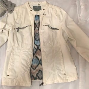 White leather jacket